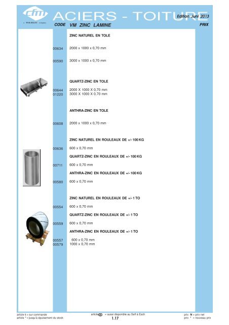 Catalogue Toiture et Métaux - Cfm