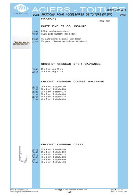 Catalogue Toiture et Métaux - Cfm