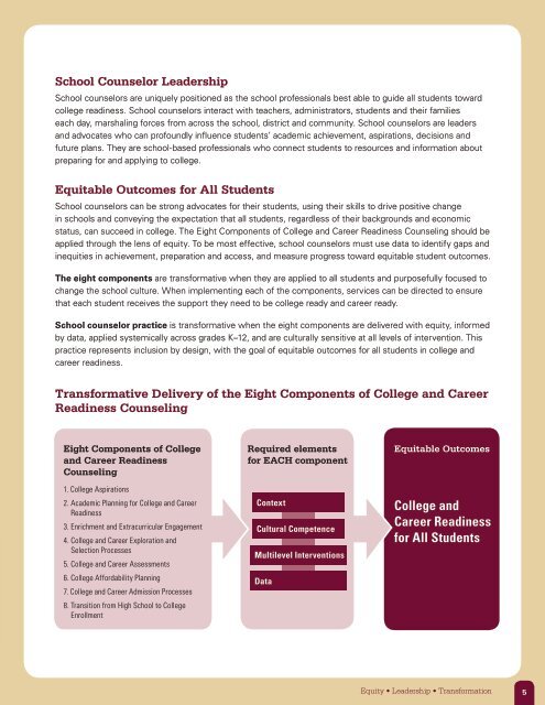 Eight Components of College and Career Readiness Counseling