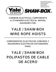 yale / shaw-box wire rope hoists yale / shaw-box polipastos de cable ...