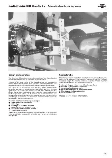 Catalogue Optibelt - pulleys - commercservice.sk