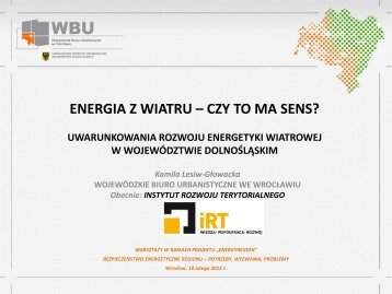 Kamila Lesiw- Głowacka- Energia z wiatru- czy to ma sens?