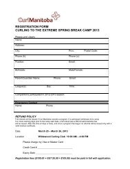 registration form curling to the extreme spring break camp 2013