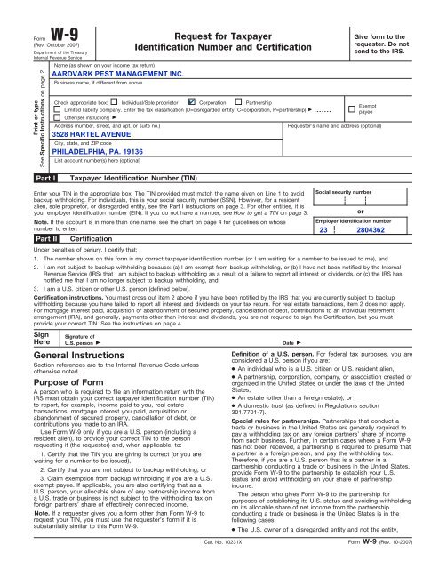 EMPLOYERS' MUST PROVIDE TAXPAYER IDENTIFICATION NUMBERS IN THE PAY