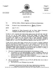 Guidelines for Filing Documents PUC - Public Utilities Commission