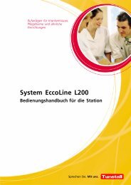 System EccoLine L200 - Bedienungshandbuch für die ... - Tunstall