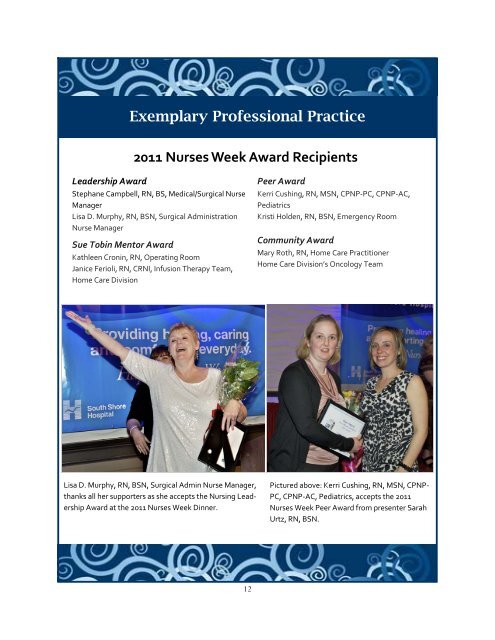 2011 Nursing Annual Report - FINAL.pub - South Shore Hospital