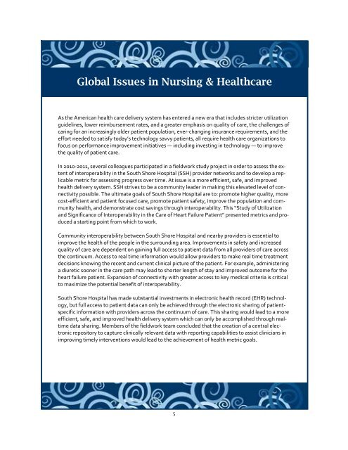 2011 Nursing Annual Report - FINAL.pub - South Shore Hospital