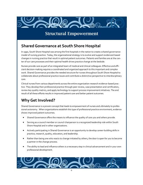 2011 Nursing Annual Report - FINAL.pub - South Shore Hospital