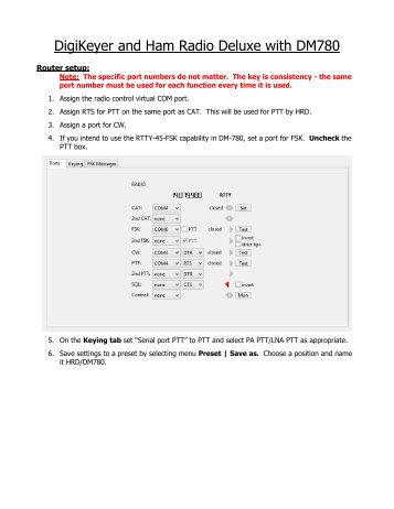 DigiKeyer and Ham Radio Deluxe 6 with DM780 - microHAM