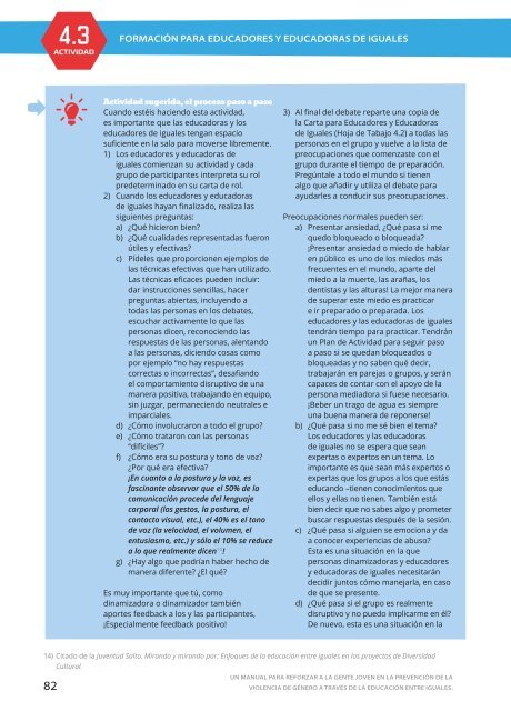 Un manual para reforzar a la gente joven en la prevención de la ...