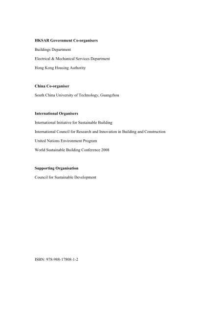 TABLE OF CONTENTS - The Professional Green Building Council