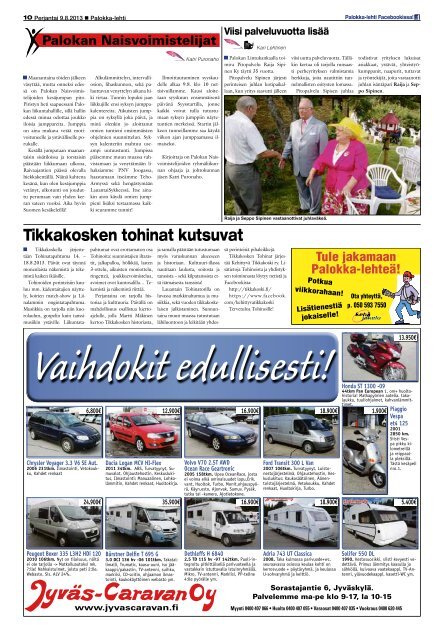 TIKKAKOSKEN TOHINAT 14.-18.8.! - Palokka-lehti