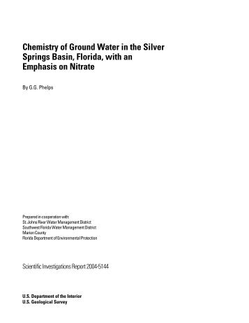 Chemistry of Ground Water in the Silver Springs Basin, Florida - USGS