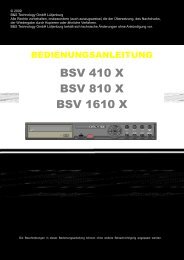 BSV 410 X BSV 810 X BSV 1610 X - BuS - Sitech - Shop