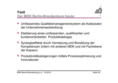 Der MDK Berlin-Brandenburg e.V.