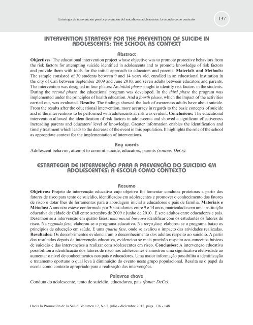 estrategia de intervención para la prevención del suicidio en ...