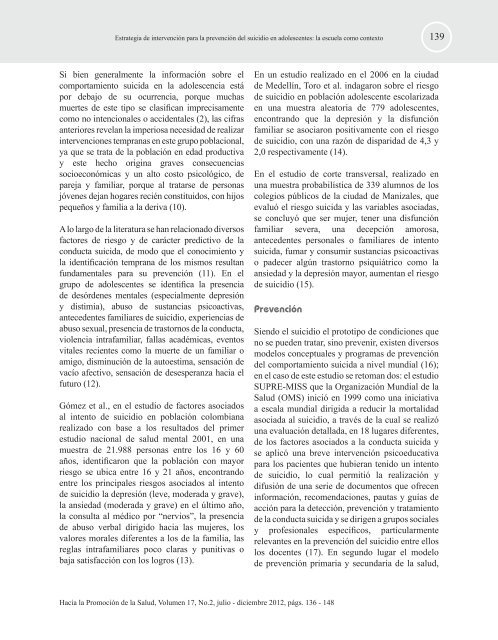 estrategia de intervención para la prevención del suicidio en ...