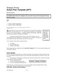 strategic priority Action Plan Template (or APT) - IMS Alliance