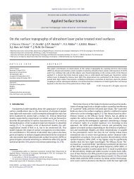 On the surface topography of ultrashort laser pulse treated steel ...