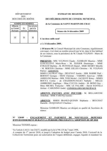 engagement et paiement de nouvelles dÃ©penses d'investissement ...