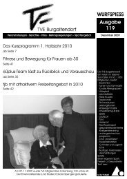 WURFSPIESS Ausgabe 119 - TVE Burgaltendorf