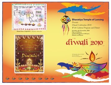 diwali program 2010 - Bharatiya Temple of Lansing