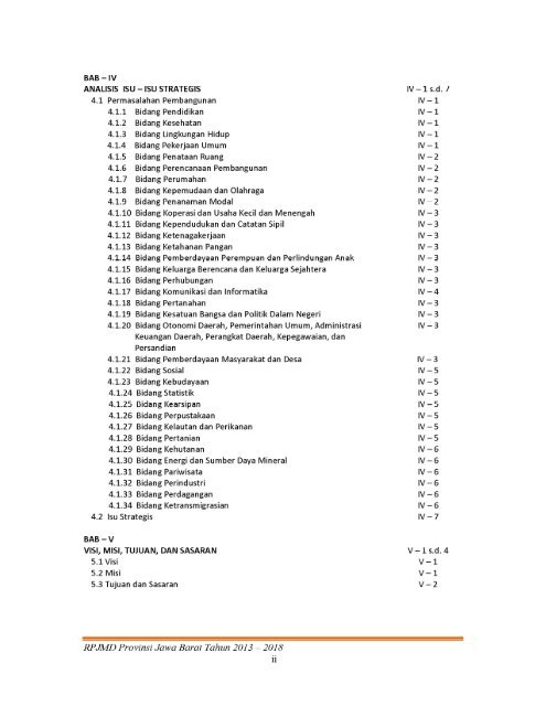 DAFTAR ISI BAB -I - Bappeda