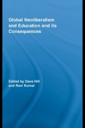 NEOLIBERALISM Global neoliberalism and education and its consequences