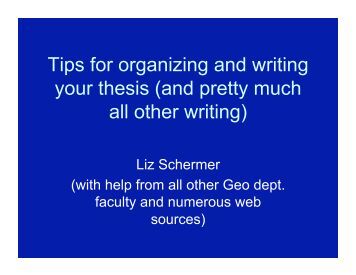 Tips for writing a phd thesis