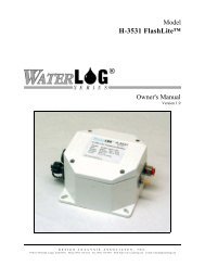 H-3531 Manual - WaterLOG