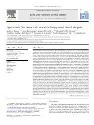 Upper mantle flow beneath and around the Hangay ... - ResearchGate