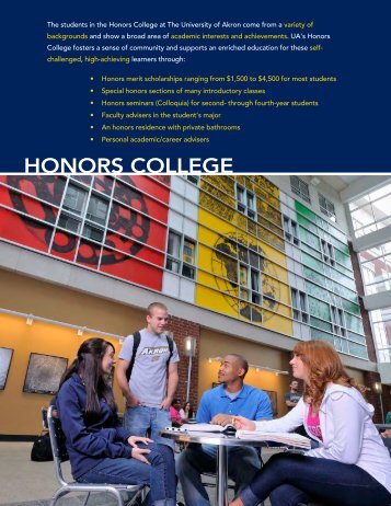 Honors brochure - The University of Akron