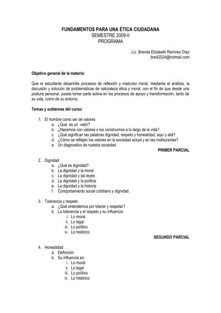 Fundamentos para una ética ciudadana - Instituto Mar de Cortés