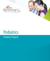 Brochure Request - SingHealth Residency