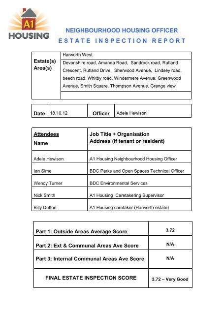 neighbourhood housing officer estateinspectionrepor t