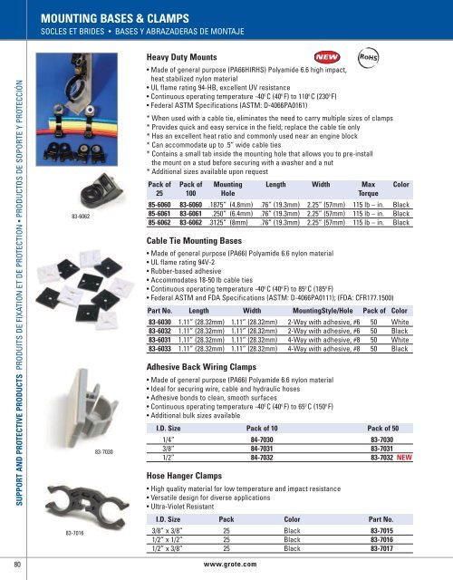 NYLON CABLE TIES - Grote Industries