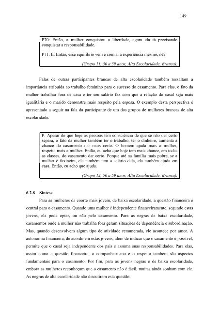 A Primeira RelaÃ§Ã£o Sexual, o Primeiro Casamento e o ... - UFMG