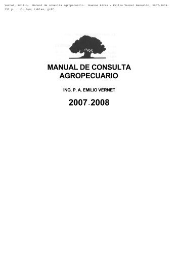 MANUAL DE CONSULTA AGROPECUARIO