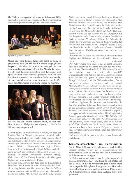 Schulzeitung - Ausgabe Ostern 2012 - Gymnasium Lechenich Erftstadt