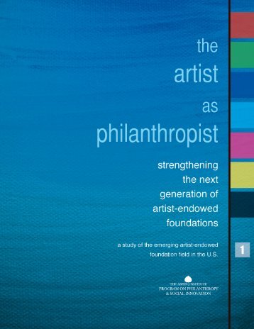 Artist as Philanthropist V1 - Grantmakers in the Arts