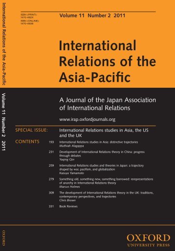 Front Matter (PDF) - International Relations of the Asia-Pacific