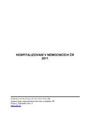 HospitalizovanÃ­ v nemocnicÃ­ch ÄR 2011 - ÃZIS ÄR