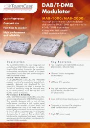 DAB/T-DMB Modulator MAB-1000/MAB-2000