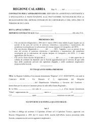 Schema di contratto - Regione Calabria - Dipartimento Urbanistica e ...