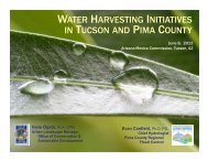WATER HARVESTING INITIATIVES IN TUCSON AND PIMA COUNTY
