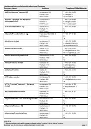 Liechtenstein Association of Professional Trustees Company Name ...