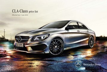 CLA-Class Price List June 2013 - Mercedes-Benz (UK)