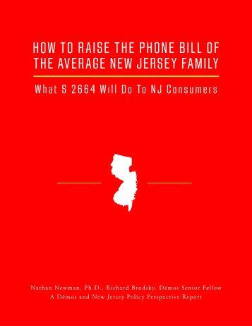 how to raise the phone bill of the average new jersey family