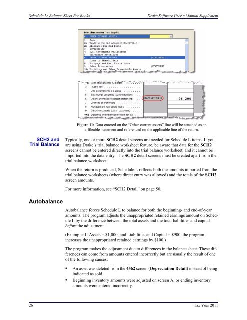 Drake Software User's Manual Tax Year 2011 Supplement: S ...